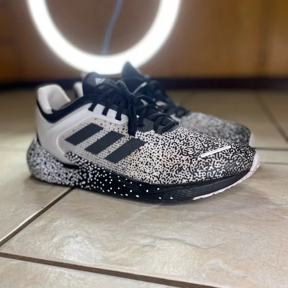 Adidas Mens Alphatorsion Running Shoes Black White FV6140 Lace Up Low Top 11 - Picture 9 of 11